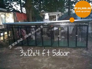 Outdoor 3x12x4ft 5-door dog cage kennel
