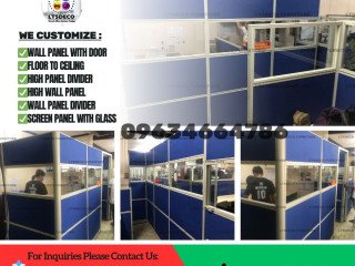 WALL PANEL DIVIDER WITH GLASS OFFICE PARTITION FURNITURE
