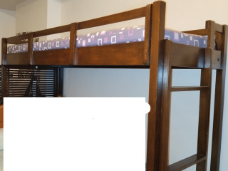 Loft bed made of mahogany with mattress